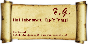 Hellebrandt Györgyi névjegykártya